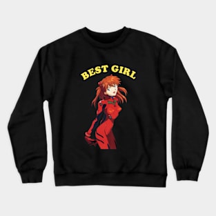 Best Girl Asuka Langley Aesthetic Meme Crewneck Sweatshirt